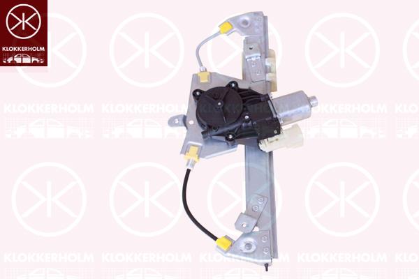 Window Regulator, with electric motor, with comfort function, Right Rear, Electric, 1 688 680 (FORD), 1 820 117 (FORD), 1 884 440 (FORD)