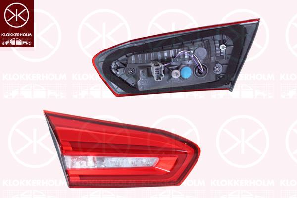 Tail Light Assembly, LED, Left, Inner Section, Varroc, 2194745 (FORD), 2339188 (FORD), 2374078 (FORD), JX7B-13A603-DC (FORD)