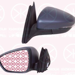 Exterior Mirror, Left, Electronically foldable, Number of pins: 10, with reading light, with indicator, Heatable, Convex, w/primer, 2195783 (FORD), 2219815 (FORD), 2220569 (FORD), 2346936 (FORD), 2268200 (FORD), 2277154 (FORD), 2338095 (FORD), 2399453 (FORD), 2453529 (FORD), JX7B-17E715-KD (FORD)