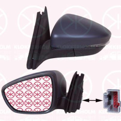 Exterior Mirror, for vehicles with drive assistance system, Left, Electronically foldable, Number of pins: 10, with reading light, with indicator, Heatable, Convex, w/primer, 2219815 (FORD), 2220569 (FORD), 2346936 (FORD), 2268200 (FORD), 2277154 (FORD), 2338095 (FORD), 2399453 (FORD), JX7B-17E715-KD (FORD), 2195787 (FORD)