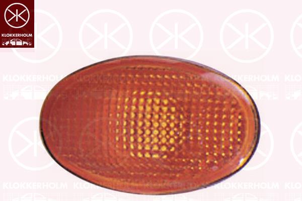 Direction Indicator, without bulb holder, yellow, lateral installation, 1 034 275 (FORD), 1 058 079 (FORD), 1 067 579 (FORD), 1027560 (FORD), 4 076 147 (FORD), 4474148 (FORD), 6 859 846 (FORD), 6 859 847 (FORD), 6859847 (FORD), 7152976 (FORD)