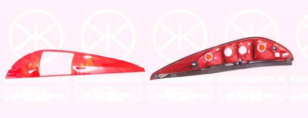 Tail Light Assembly, without bulb holder, Visteon, Right, 1 331 600 (FORD), 1114971 (FORD), 1121317 (FORD), 1327649 (FORD)