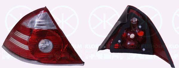 Tail Light Assembly, without bulb holder, white/red, Left, 1 371 857 (FORD), 1 464 087 (FORD), 1371857 (FORD), 1379482 (FORD)