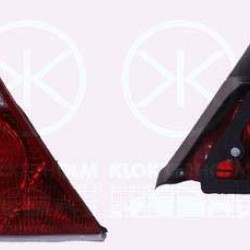 Tail Light Assembly, without bulb holder, white/red, Left, 1 371 857 (FORD), 1 464 087 (FORD), 1371857 (FORD), 1379482 (FORD)