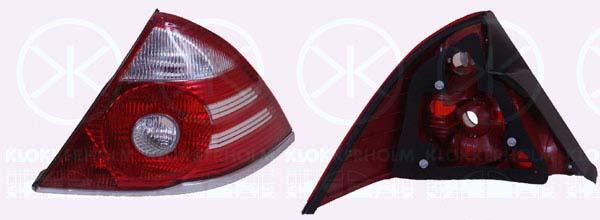 Tail Light Assembly, without bulb holder, white/red, Right, 1 371 855 (FORD), 1 464 086 (FORD), 1371855 (FORD)