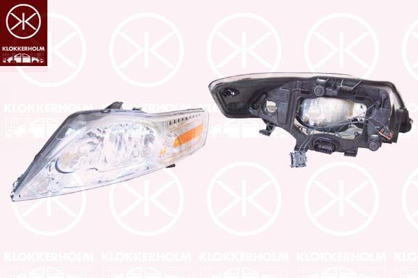 Headlight, Left, Illuminance [lx]: 17.5, H7/H1, without position light, without reflector, with motor for headlamp levelling, Visteon, 1 743 713 (FORD), 1 757 779 (FORD), 1 800 851 (FORD), 1 802 035 (FORD), 1713239 (FORD), 1716624 (FORD), 1719248 (FORD), 1743724 (FORD), 1757761 (FORD), 1769598 (FORD), BS71-13W030-AC (FORD)