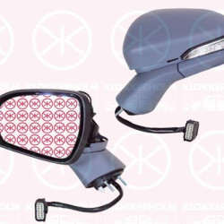 Exterior Mirror, Left, for vehicles with drive assistance system, for electric mirror adjustment, Number of pins: 16, with memory, Electronically foldable, with reading light, with indicator, Heatable, Aspherical, w/primer, 1 925 821 (FORD), 2004018 (FORD), 5 256 466 (FORD), 5 323 958 (FORD)