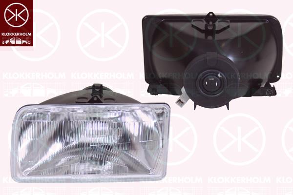 Headlight, H4, for vehicles without headlight levelling, T.Y.C, Left, Illuminance [lx]: 25, 1 652 633 (FORD)