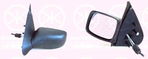 Exterior Mirror, Control: cable pull, Convex, Left, 1 048 061 (FORD), 1 055 375 (FORD)