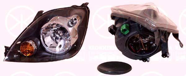 Headlight, with reflector, H4, with motor for headlamp levelling, AL, Right, Illuminance [lx]: 17.5, 1 415 694 (FORD), 1363438 (FORD)