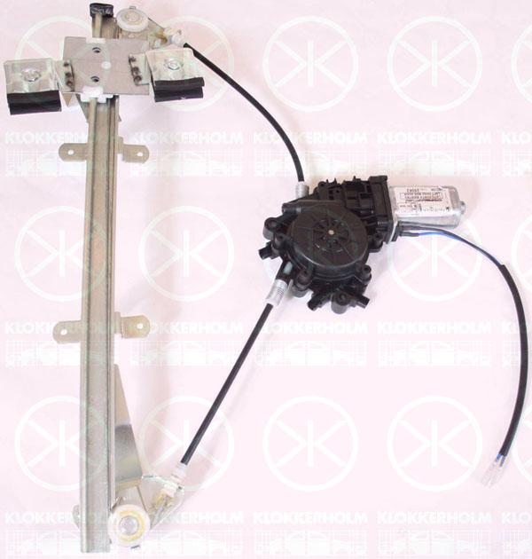 Window Regulator, 4-dr, with electric motor, Electric, Left Front, 1 255 778 (FORD), 1256795 (FORD), 1316831 (FORD), 1320589 (FORD), 1335351 (FORD), 1453923 (FORD)