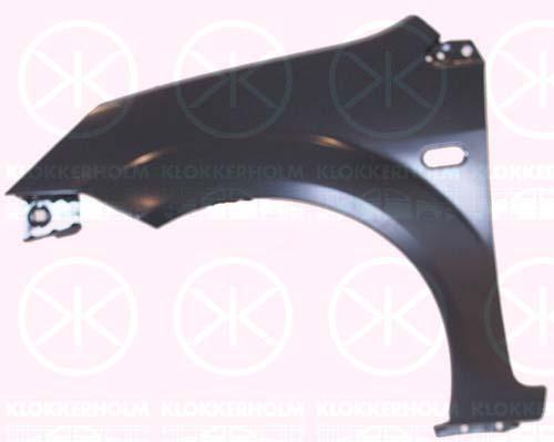 Wing, Left Front, with hole for direction indicator, 1 206 112 (FORD), 1 337 573 (FORD), 1 405 185 (FORD), 1206112 (FORD), 1214465 (FORD), 1218443 (FORD), 1233172 (FORD), 1300740 (FORD), 1337573 (FORD)