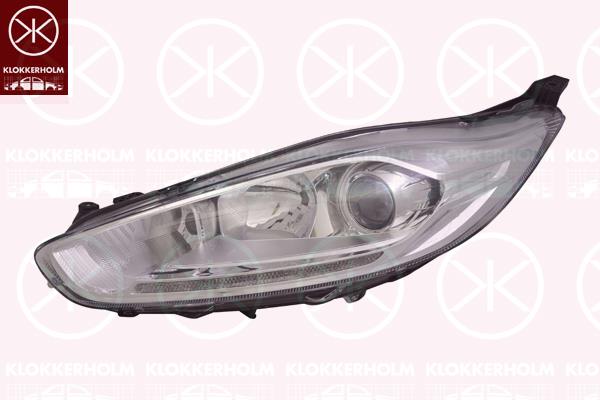 Headlight, H7/H1, Left, Illuminance [lx]: 17.5, with daytime running light (LED), with motor for headlamp levelling, 1 796 350 (FORD), 1 806 751 (FORD), 1 831 485 (FORD), 1 857 451 (FORD), 1 874 073 (FORD), 1 895 784 (FORD), 2 126 899 (FORD)