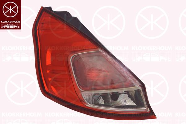 Tail Light Assembly, with bulb holder, Left, Number of Doors: 3-5, 1 823 622 (FORD), 1 877 011 (FORD), 1823622 (FORD)