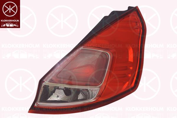 Tail Light Assembly, with bulb holder, Right, Number of Doors: 3-5, 1 823 621 (FORD), 1 877 010 (FORD), 1778973 (FORD), 1781770 (FORD), 1786197 (FORD), 1823621 (FORD)