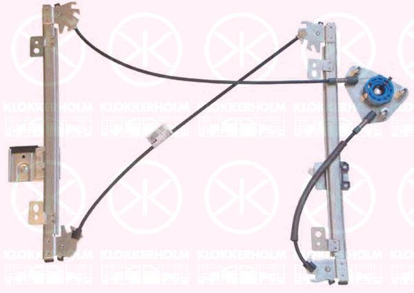 Window Regulator, 2-dr, without electric motor, Electric, Right, 1 583 670 (FORD), 1 674 680 (FORD), 1 836 011 (FORD), 1515937 (FORD), 1515939 (FORD), 1518829 (FORD), 1518830 (FORD), 1543200 (FORD), 1543201 (FORD), 1547268 (FORD), 1547269 (FORD), 1573823 (FORD), 1573827 (FORD), 1583670 (FORD), 1583671 (FORD)