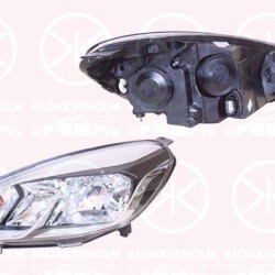 Headlight, Standard, Right, H7, H15, Model Year to: 2021, with motor for headlamp levelling, Varroc, 2108255 (FORD), 2439998 (FORD), 2460306 (FORD), 2549214 (FORD), H1BB-13W029-AG (FORD)