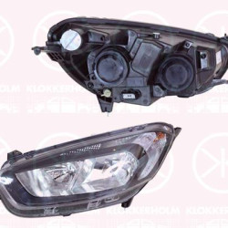 Headlight, Left, H7, H15, Housing Colour: black, with motor for headlamp levelling, 1833656 (FORD), 1833747 (FORD), 1840878 (FORD), 1845616 (FORD), 1848516 (FORD), 1856030 (FORD), 1864389 (FORD), 1867798 (FORD), 2071582 (FORD), 2269026 (FORD)