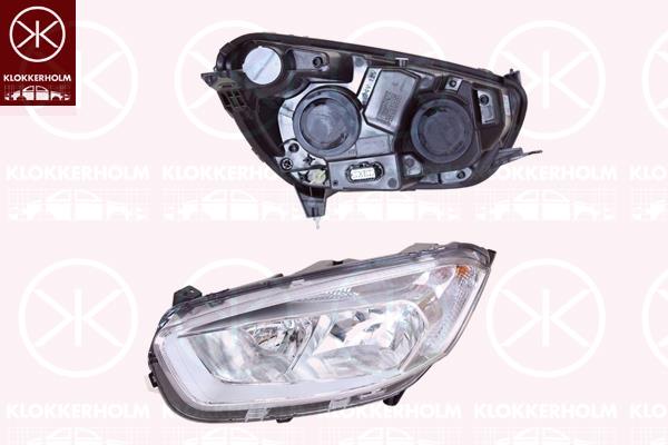 Headlight, Right, H7, H15, with motor for headlamp levelling, 1833643 (FORD), 1833741 (FORD), 1840872 (FORD), 1845610 (FORD), 1848510 (FORD), 1856023 (FORD), 1864383 (FORD), 1867792 (FORD), 2071572 (FORD), 2269014 (FORD)