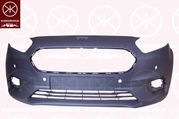 Bumper, w/primer, Front, with hole(s) for parking distance control, 2 314 152 (FORD)