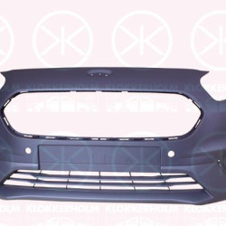 Bumper, w/primer, Front, with hole(s) for parking distance control, 2 314 152 (FORD)