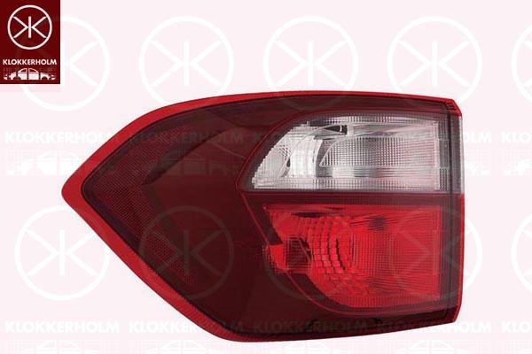 Tail Light Assembly, Left, Outer section, Trim Level: Niveau 3, with bulb holder, W21/5W, W16W, 2167289 (FORD), 2304079 (FORD), GN1513405DD (FORD)