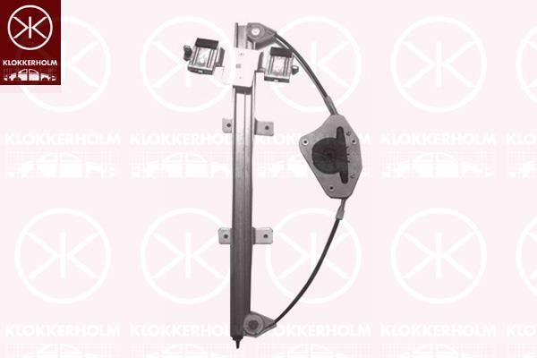 Window Regulator, 4-dr, without electric motor, Electric, Right Front, 1 609 126 (FORD), 1206156 (FORD), 1217905 (FORD), 1326199 (FORD), 1337222 (FORD), 1448091 (FORD), 1491754 (FORD), 1498139 (FORD), 1528173 (FORD), 1554229 (FORD), 2N11N23200 (FORD)