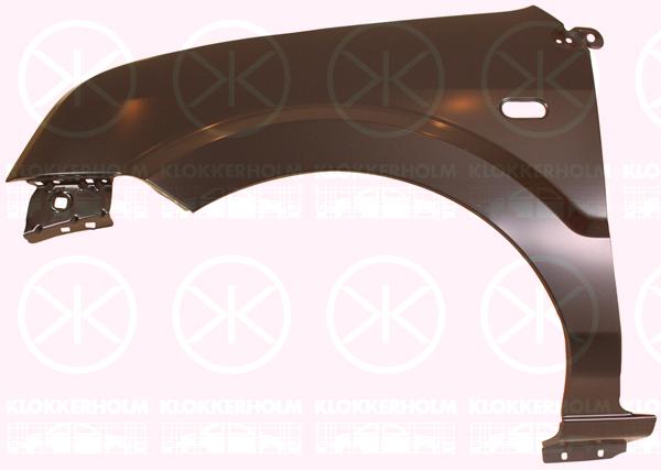 Wing, Left Front, with hole for direction indicator, 1 420 115 (FORD), 1212294 (FORD), 1217896 (FORD), 1220401 (FORD), 1255972 (FORD), 1337590 (FORD), 1346779 (FORD), 1405216 (FORD)