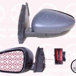 Exterior Mirror, Left, Heatable blind spot mirror, Electronically foldable, Number of pins: 11, with reading light, w/primer, Aspherical, Complete Mirror, 2461461 (FORD), 2462532 (FORD), 2462915 (FORD), 2535858, 2623994 (FORD), LV4B-17683-DC (FORD)