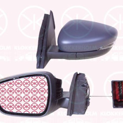 Exterior Mirror, Left, Electronically foldable, Number of pins: 9, with reading light, Heatable, w/primer, Aspherical, Complete Mirror, 2461461 (FORD), 2462521 (FORD), 2462911 (FORD), 2535854 (FORD), 2550588, 2623972, LV4B-17683-BC (FORD)