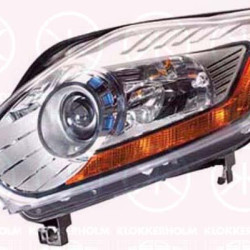 Headlight, Left, Illuminance [lx]: 37.5, Bi-Xenon, with dynamic bending light, with motor for headlamp levelling, without control unit for Xenon, D1S/H7, Hella, 1 590 743 (FORD), 8V41 13006 AE (FORD)