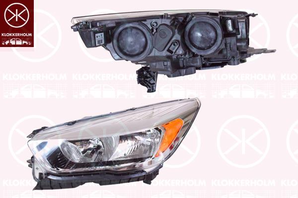 Headlight, Left, Illuminance [lx]: 12.5, H7, H15, with motor for headlamp levelling, Valeo, 2069427 (FORD), GV41-13W030AD (FORD)