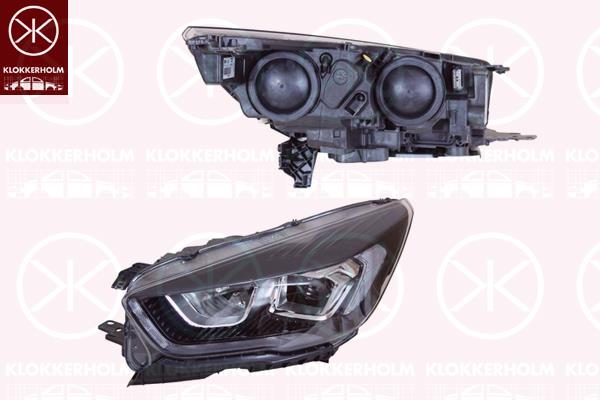 Headlight, Sport, Right, H7/H1, with motor for headlamp levelling, Valeo, 2207579 (FORD), 2339950 (FORD), 2370313 (FORD), GV41-13W029-FD (FORD)