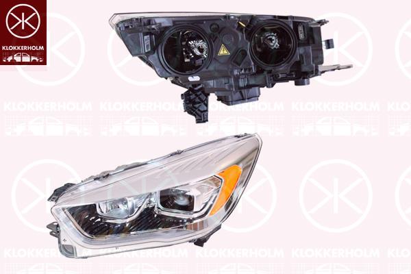 Headlight, Left, Illuminance [lx]: 12.5, Bi-Xenon, D3S (Gas Discharge Lamp), H1, without control unit for Xenon, with motor for headlamp levelling, 2069356 (FORD), 2273608 (FORD), GV4113008AB (FORD), GV41-13008-AB (FORD)