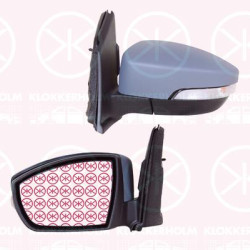 Exterior Mirror, Left, for electric mirror adjustment, Electronically foldable, with reading light, Number of pins: 8, w/primer, Heatable, Aspherical, 1 830 746 (FORD), 1789663 (FORD), 1800920 (FORD), 1802248 (FORD), 1804565 (FORD), 1861302 (FORD), 1890171 (FORD), 2 002 203 (FORD), 2113460 (FORD), 2289808 (FORD), 2326052 (FORD), CV4417683CG (FORD)