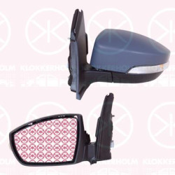 Exterior Mirror, for vehicles with blind spot assistant, Right, Electronically foldable, with reading light, Number of pins: 10, w/primer, Heatable, Aspherical, 1 802 243 (FORD), 1789658 (FORD), 1800915 (FORD), 1802243 (FORD), 1804560 (FORD), 1819484 (FORD), 1861298 (FORD), 1894113 (FORD), 2 002 188 (FORD), 2113454 (FORD), 2289794 (FORD), 2326070 (FORD), CV4417682DG (FORD)