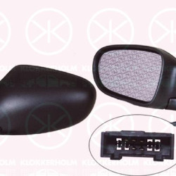 Exterior Mirror, for electric mirror adjustment, Convex, Heatable, Left, Connector Shape: angular, Number of pins: 5, 7 401 076 (FORD), 7M1 857 507F (VW), 7M1857507F (SEAT)