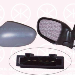 Exterior Mirror, w/primer, for electric mirror adjustment, Convex, Heatable, Left, Number of pins: 5, Connector Shape: rectangular, 1063175 (FORD), 7 401 078 (FORD)