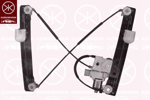 Window Regulator, Left Rear, Electric, with comfort function, with electric motor, Number of pins: 4, 1376853 (FORD), 1475165 (FORD), 1509724 (FORD), 1523695 (FORD), 1766163 (FORD), 1803934 (FORD), 1881213 (FORD), 6M21U27000BR (FORD)