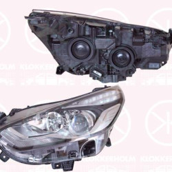 Headlight, Left, Illuminance [lx]: 17.5, H7/H7, Housing Colour: black, with daytime running light (LED), Valeo, 1 889 475 (FORD), 1 909 861 (FORD), 1 921 549 (FORD), 2240592 (FORD), 2240594 (FORD), EM2B 13W030 GE (FORD)