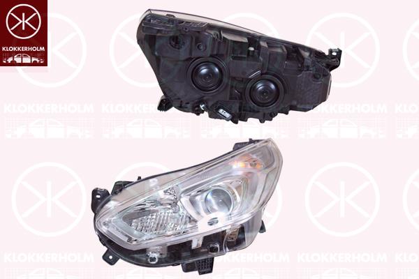 Headlight, Right, Illuminance [lx]: 12.5, H7, H15, Valeo, 1 889 431 (FORD), 1 900 956 (FORD), 1 909 845 (FORD), 1 921 533 (FORD), 1889431 (FORD), 2231967 (FORD), 2231969 (FORD), EM2B 13W029 AF (FORD)