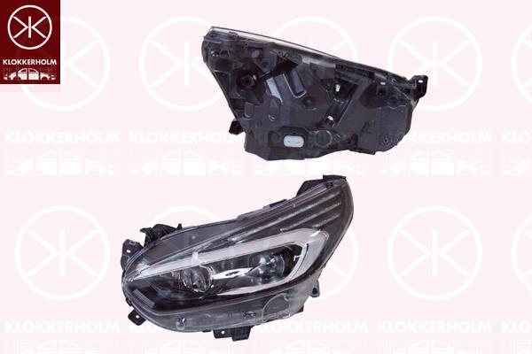 Headlight, Right, Illuminance [lx]: 17.5, LED, with daytime running light (LED), Housing Colour: black, with control unit for dynamic bending light (AFS), Valeo, 1 900 958 (FORD), 1 909 847 (FORD), 1 920 921 (FORD), 1 921 535 (FORD), 2231980 (FORD), 2231982 (FORD), 2240962 (FORD), 2340045 (FORD), 2431739 (FORD), 2464949 (FORD), 2571966 (FORD), EM2B-13W029-CH (FORD)