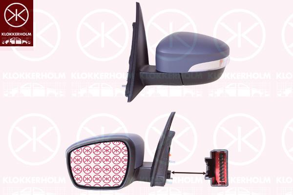 Exterior Mirror, Left, with memory, Automatic dimming, Electronically foldable, for vehicles with coming home function, w/primer, Heatable, Aspherical, 1888224 (FORD), 1898053 (FORD), 1922740 (FORD), 1939916 (FORD), 2010413 (FORD), 2073026 (FORD), 2115087 (FORD), 2325390 (FORD), EM2B-17683-DH (FORD)