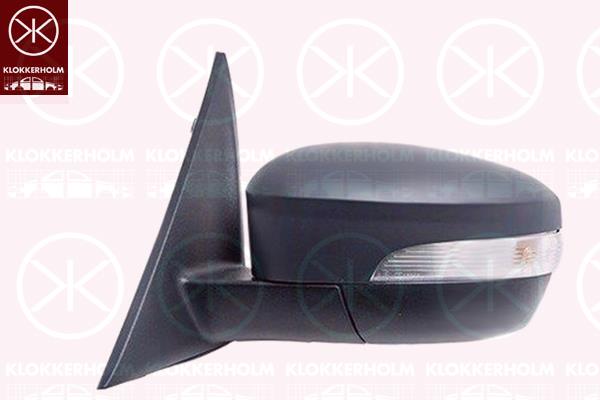 Exterior Mirror, Left, Number of pins: 8, for electric mirror adjustment, Electronically foldable, for vehicles with coming home function, w/primer, Heatable, Aspherical, 1888209 (FORD), 1898051 (FORD), 1922738 (FORD), 1939913 (FORD), 2010411 (FORD), 2073022 (FORD), 2113518 (FORD), 2257561 (FORD), 2516278 (FORD), EM2B-17683-BH (FORD)