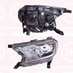 Headlight, Right, Trim Level: LEVEL 3, H11, HB3, Housing Colour: black, without motor for headlamp levelling, KOITO, 1 907 150 (FORD), 1 914 113 (FORD), 2 019 196 (FORD), 5 360 532 (FORD), EB3B-13W029-JK (FORD), EB3B-13W029-JL (FORD)