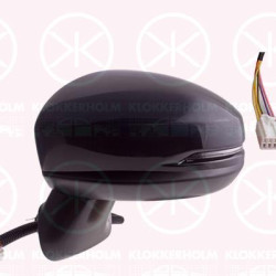 Veidrodis, Left, for electric mirror adjustment, Number of pins: 5, with indicator (LED), w/primer, Heatable, Aspherical, 76258TARG01 (HONDA), 76258-TAR-G01 (HONDA)