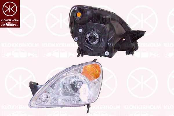 Priekinis žibintas, H4, without motor for headlamp levelling, Left, Illuminance [lx]: 12.5, Indicator Colour: yellow, 33151S9AG01 (HONDA), 33151SCAG01 (HONDA)