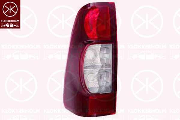 Tail Light Assembly, Left, Smoke Grey, without bulb holder, 8973756072 (ISUZU)