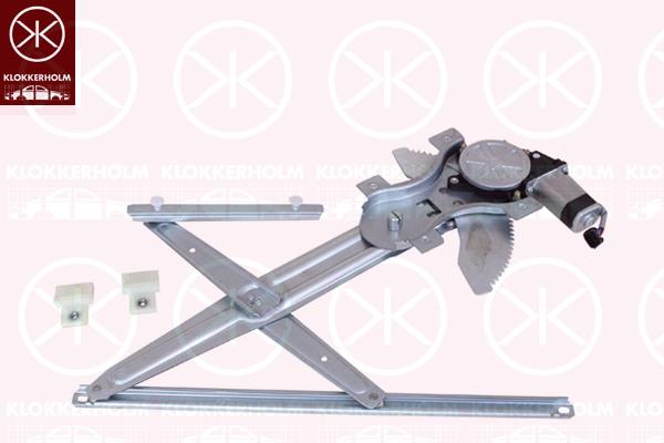 Window Regulator, with electric motor, without comfort function, Electric, Right Front, Number of pins: 2, 8-97350004-0 (ISUZU)