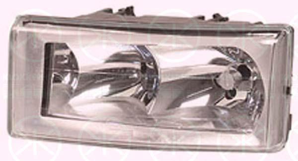 Headlight, H7/H1, with motor for headlamp levelling, AL, Left, Illuminance [lx]: 20, 500307755 (IVECO)